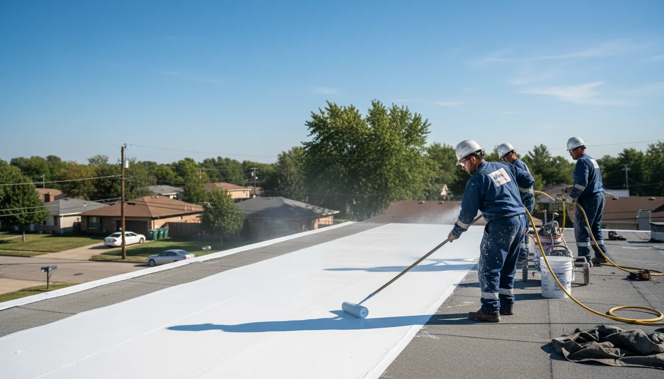 Commercial roof coating in Rowlett, TX near me